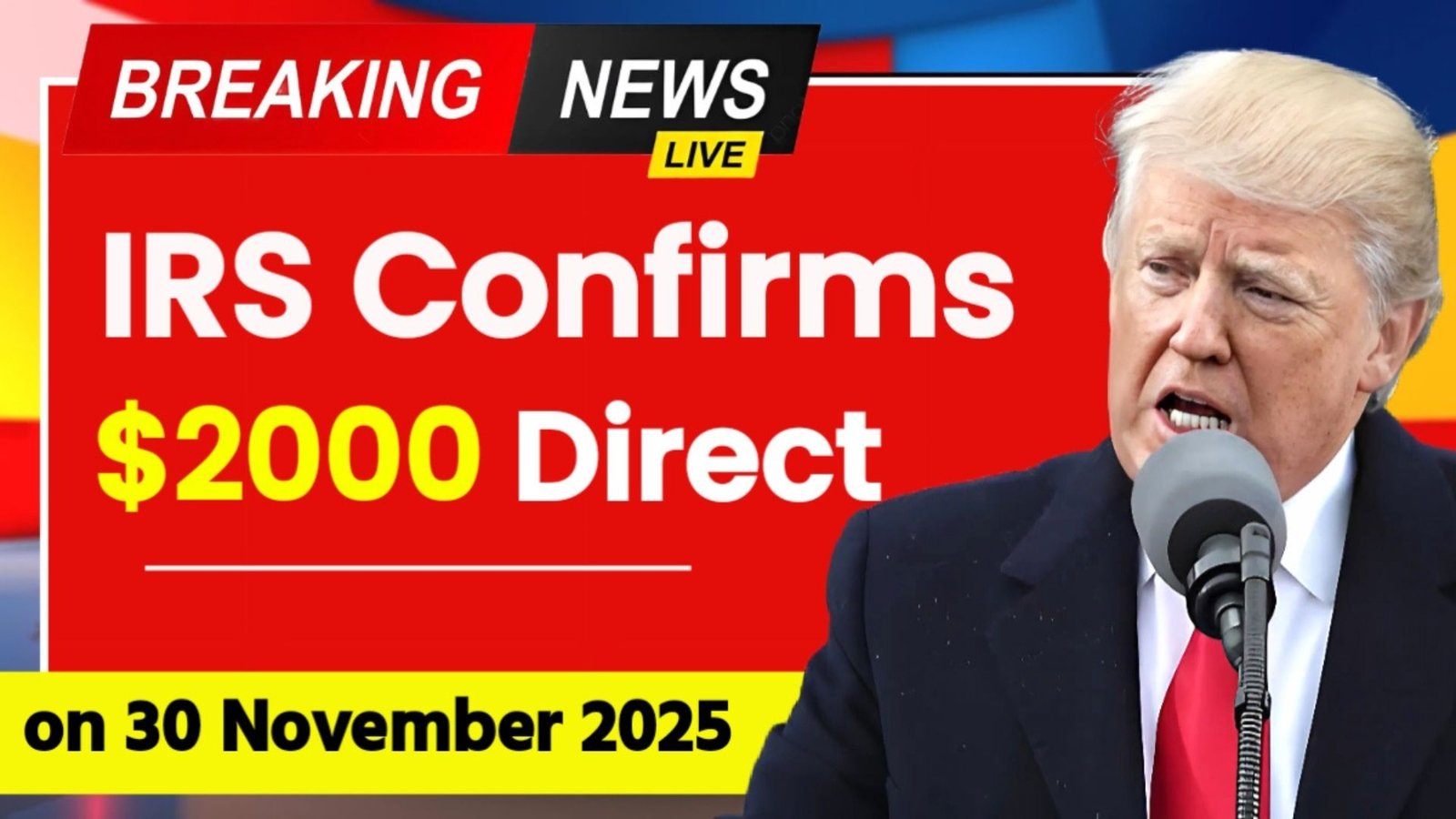 IRS Confirms $2000 Direct Deposit Payments on 30 November 2025 — Check Eligibility, Payment Schedule & Complete Guide